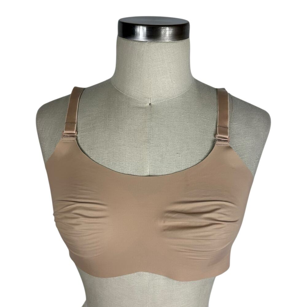 KNIX Tan Nude Gray Evolution Bra Adjustable Reversible Size 3‎ Wireless